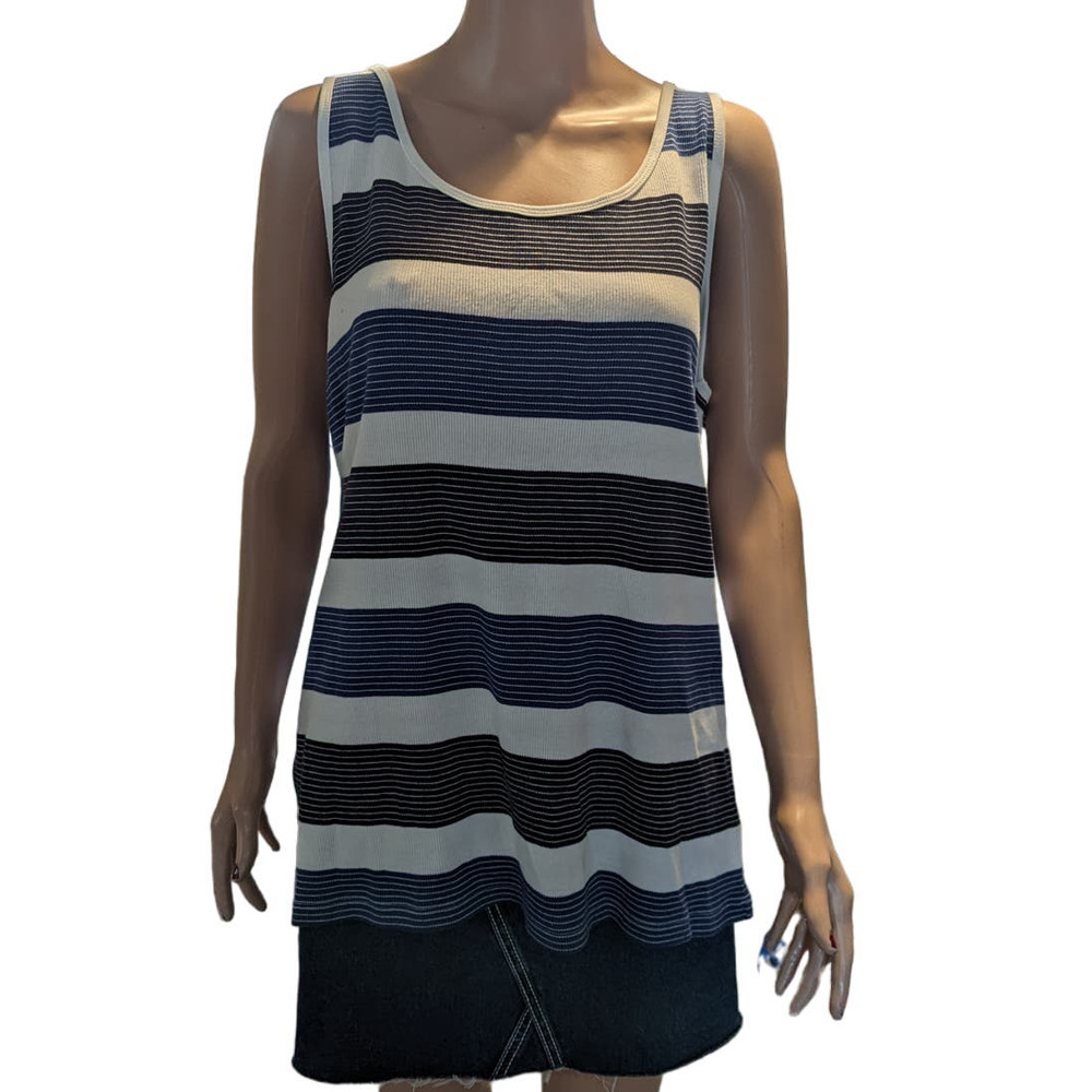 NEW Lane Bryant Plus Size 22W Striped Sweater Tank Swank Top Blues White Office